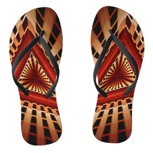 Chanclas Diseño gráfico fractal moderno de 3D Fantasy Netwo