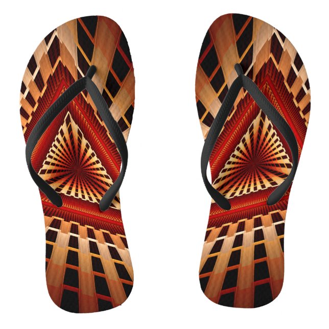 Chanclas Diseño gráfico fractal moderno de 3D Fantasy Netwo (Plantilla)