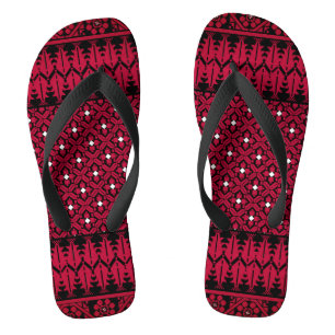 Chanclas diseño impreso de bordado palestino Tatreez