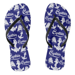 Chanclas Diseño Náutico Ancla Barco de Vela Capitán