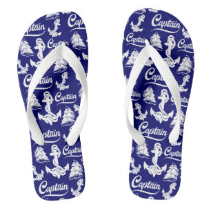 Chanclas Diseño Náutico Ancla Barco de Vela Capitán