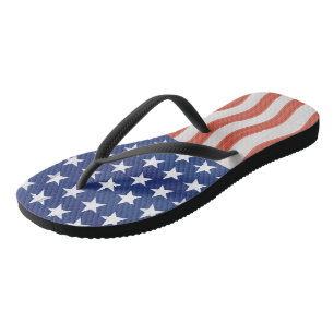 Chanclas Diseño stylized de la bandera americana
