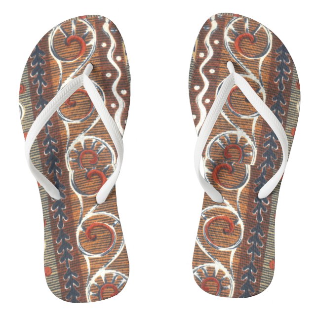 Chanclas Diseño tradicional de los últimos colores africano (Plantilla)