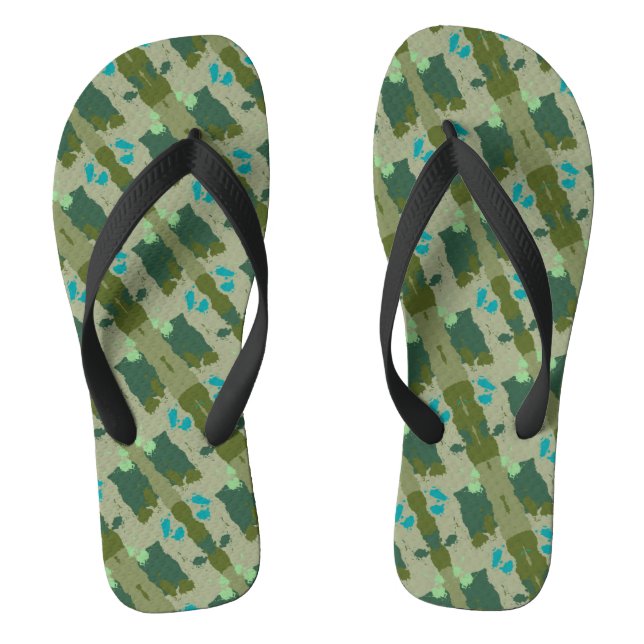 Chanclas Diverse green colors background (Plantilla)