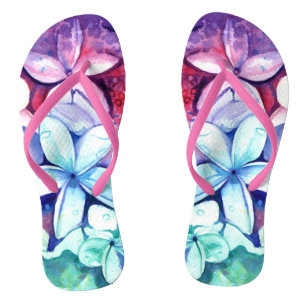 Chanclas Diversión con diapositivas de Plumeria