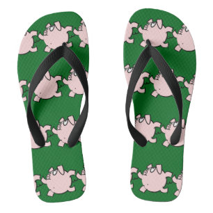 Chanclas Divertida chancla para hombres con cerdo de dibujo