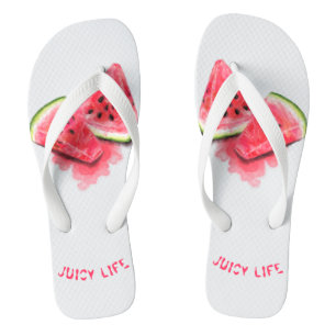 Chanclas Divertidas con Sandías Dulces y Jugosas