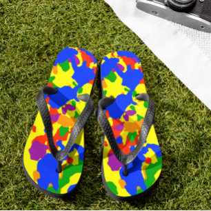Chanclas Divertido camuflaje arco iris camuflado