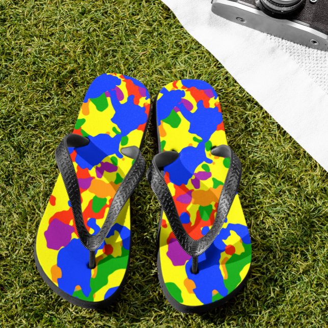 Chanclas Divertido camuflaje arco iris camuflado (Subido por el creador)
