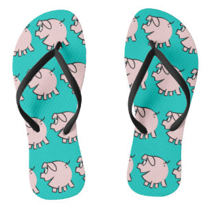 Chanclas Divertido cerdo de 3 Personalizados elige color mu