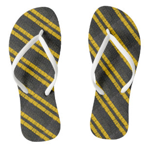 Chanclas Doble línea amarilla
