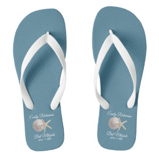 Chanclas Dólar de arena y playa de pez estrella con nombre 