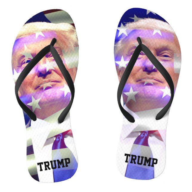 Chanclas Donald Trump y bandera americana (Plantilla)
