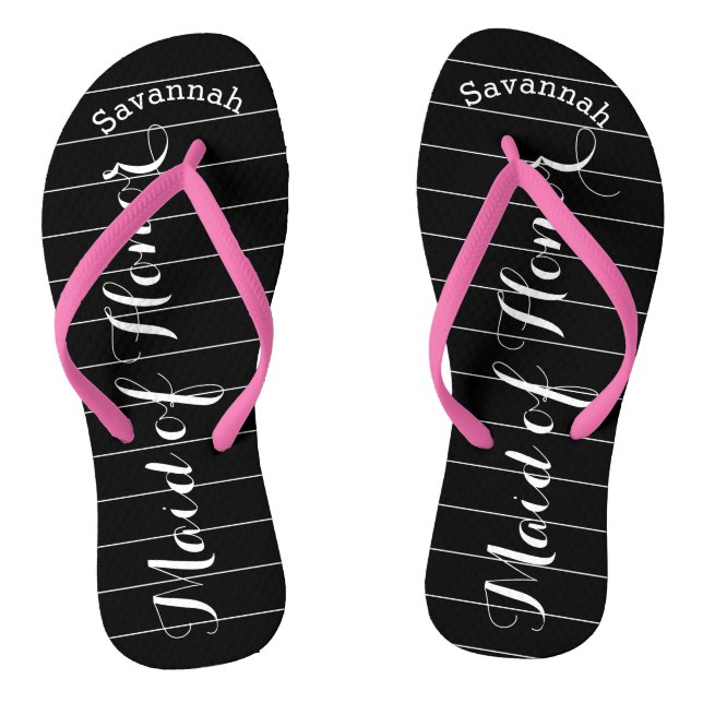 Chanclas doncella de honor PINK personalizada o cualquier c (Plantilla)