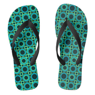 Chanclas Donut verde azulado con menta