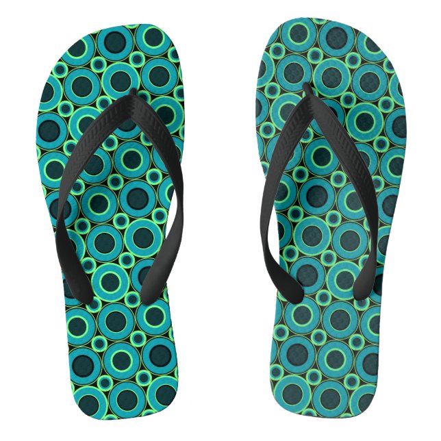 Chanclas Donut verde azulado con menta (Plantilla)