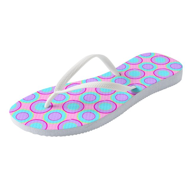 Chanclas Donuts Lilac Y Turquesa Con Llenado En Rosa (Angular)