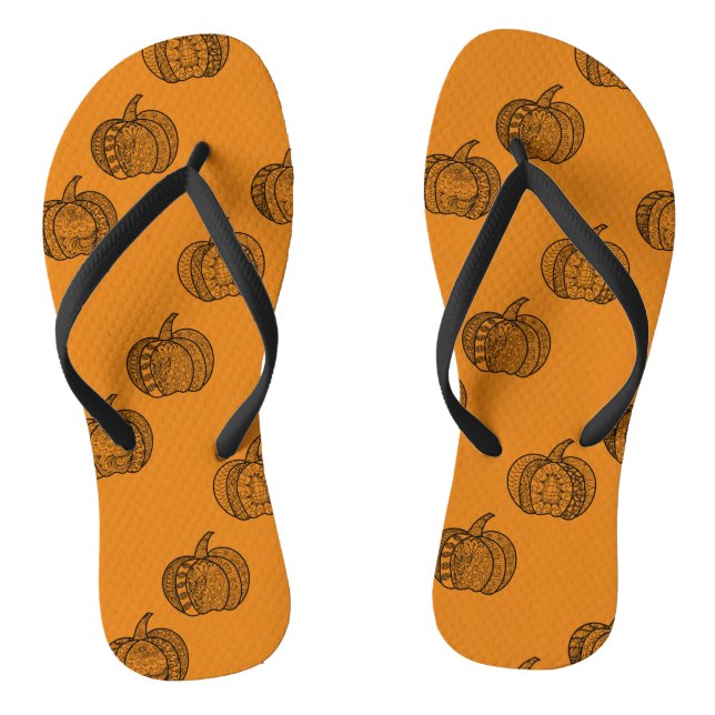 Chanclas Doodle de Halloween boho mandala calabazas Otoño (Plantilla)