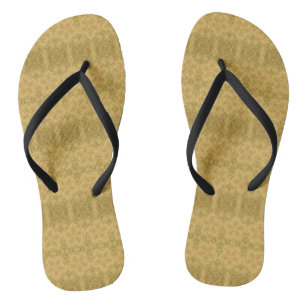 Chanclas Dorado amarillo sol brillante patrón verano