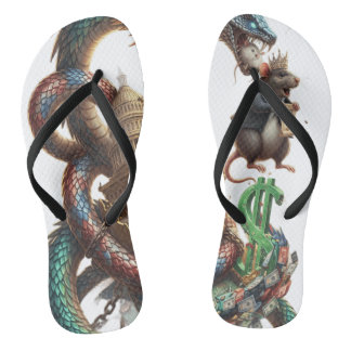 Chanclas Dragon & Mouse Power Flip-Flops – La fantasía se e