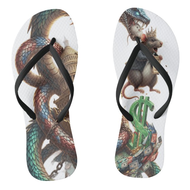 Chanclas Dragon & Mouse Power Flip-Flops – La fantasía se e (Plantilla)