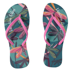 Chanclas Dragonfly Dreams Personalizado Flip Flops