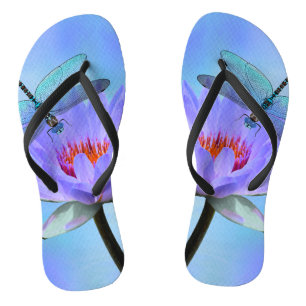 Chanclas Dragonfly on Water Lily Flip Flops