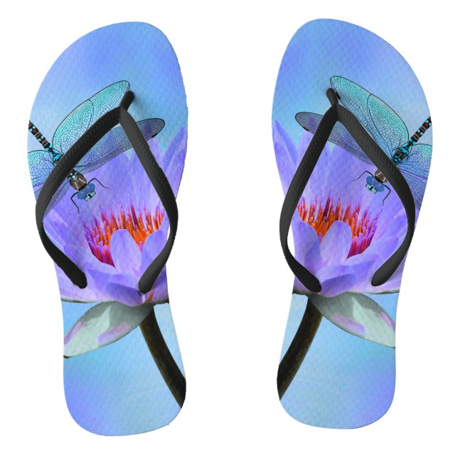Chanclas Dragonfly on Water Lily Flip Flops (Plantilla)
