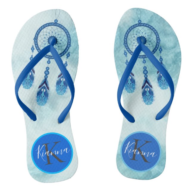 Chanclas Dreamy Blue Dream Catcher Monograma (Plantilla)