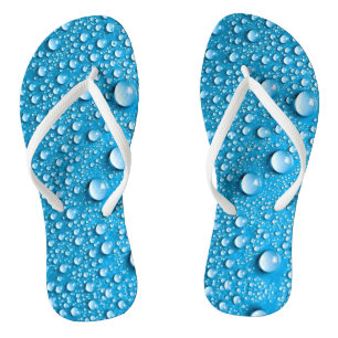 Chanclas Dropletas de agua con cuentas en el océano azul