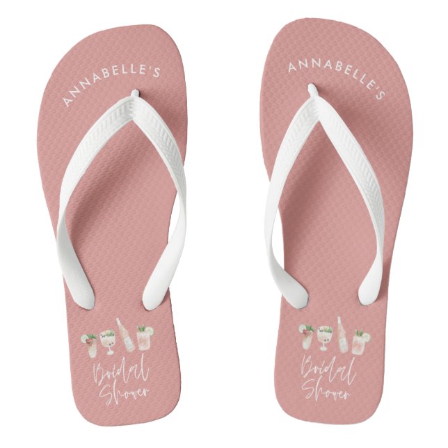 Chanclas Ducha nupcial con un moderno cóctel (Plantilla)