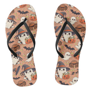 Chanclas Dulce Fantasma de Halloween al Estilo Kawaii