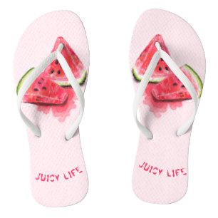 Chanclas Dulces sandías Funny Flip Flops - Texto Personaliz