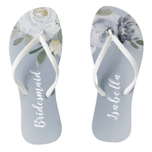 Chanclas Dúnior botánico floreciente dama de honor floral a