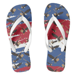 Chanclas Eagle Bird USA Bandera Patriótica Americana