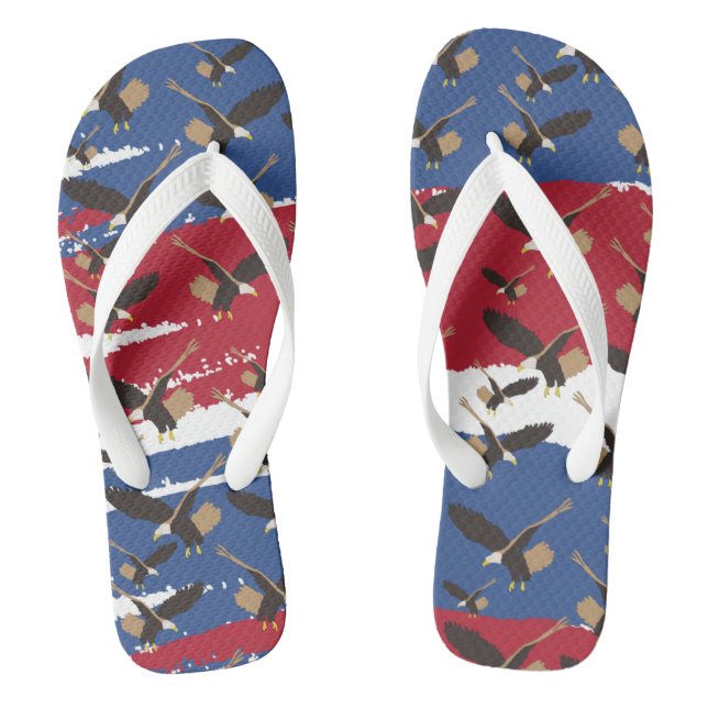 Chanclas Eagle Bird USA Bandera Patriótica Americana (Plantilla)