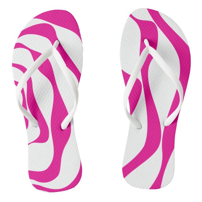 Chanclas Ebb y Flow 4 en magenta y blanco (Plantilla)