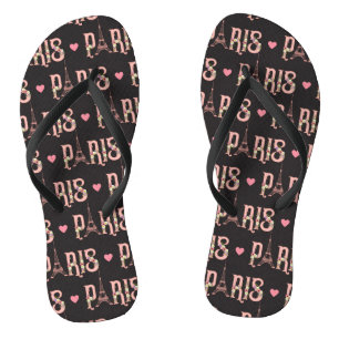 Chanclas Eiffel Tower Paris Flowers French Capital Hearts