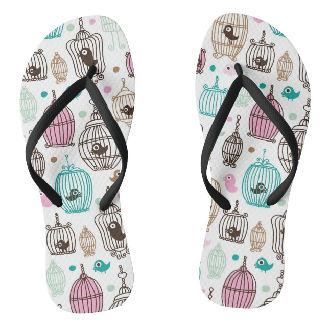 Chanclas el amor de la jaula de pájaros embroma el modelo (Plantilla)