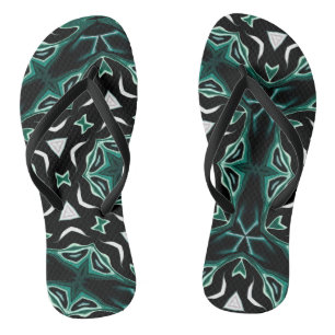 Chanclas El calidoscopio de patrón oscuro de la etnia afric