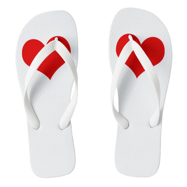 Chanclas El corazón rojo vuela los flops (Plantilla)