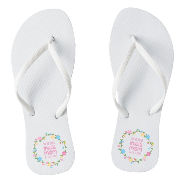 Chanclas El día de las madres más bellas | Flip Flops (Plantilla)