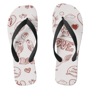 Chanclas El día de San Valentín feliz