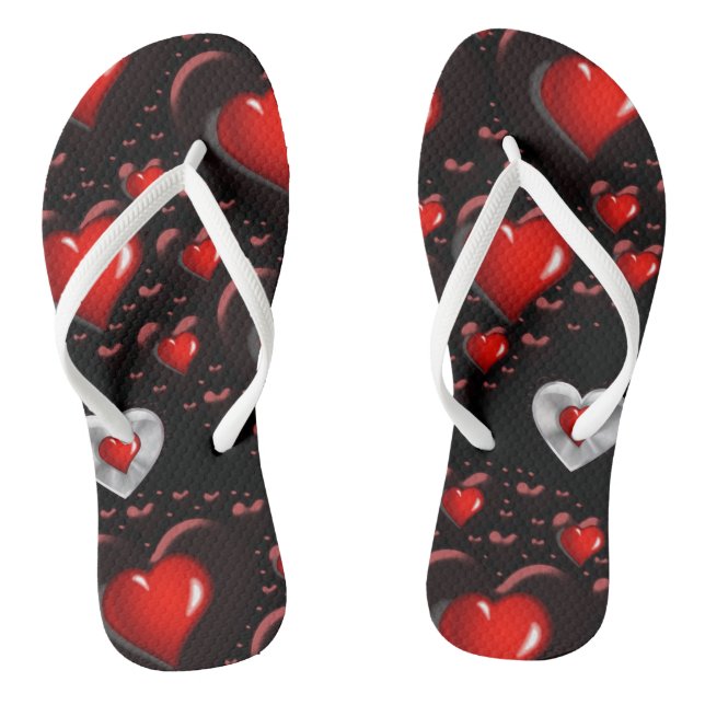 Chanclas El día de San Valentín Flip Flops (Plantilla)