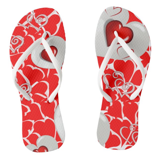 Chanclas El día de San Valentín Flip Flops (Plantilla)