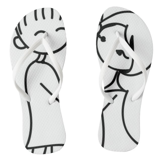 Chanclas El día de San Valentín Flip Flops (Plantilla)