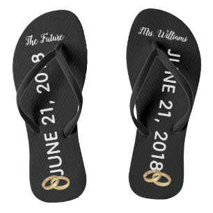 Chanclas El nombre de encargo futuro de los flips-flopes el