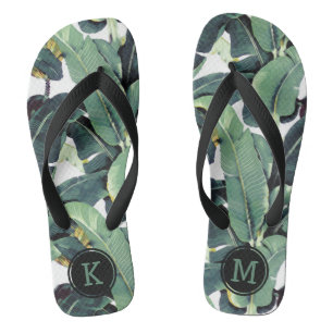 Chanclas El plátano del monograma sale de flips-flopes de