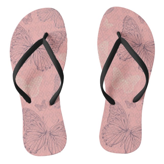 Chanclas El rosa de la mariposa (Plantilla)