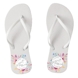 Chanclas Elegante Boda recién casado   Flip Flops
